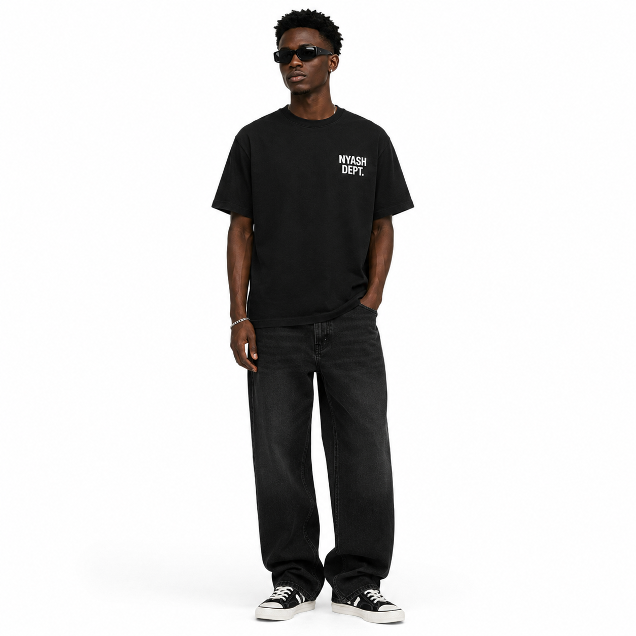 NYASH DEPT. SIGNATURE TEE – BLACK