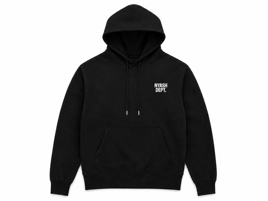 NYASH DEPT. SIGNATURE HOODIE - BLACK