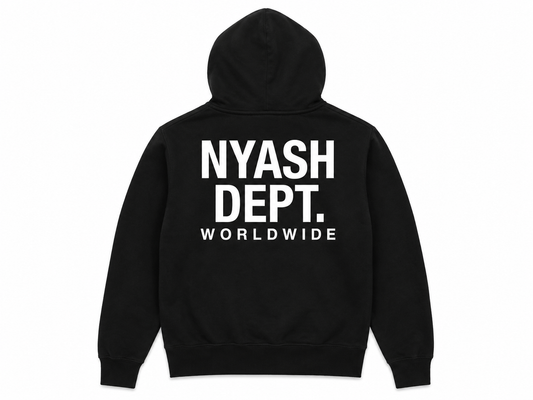 NYASH DEPT. SIGNATURE HOODIE - BLACK