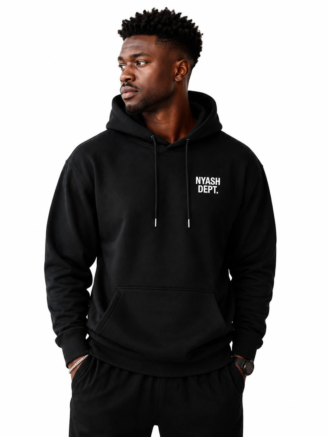 NYASH DEPT. SIGNATURE HOODIE - BLACK